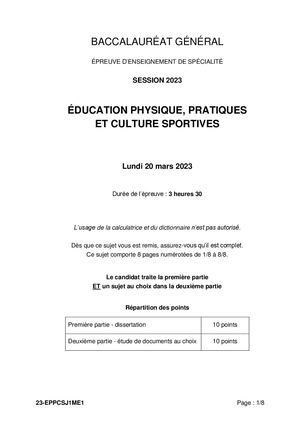 Sujets Eppcs 2023 2026