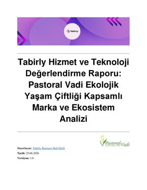 Pastoral Vadi Değerlendirme Raporu