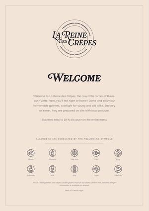 Menu La Reine Des Crêpes - EN