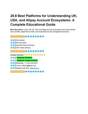 Bu,y Verified Alipay Accounts In Usa With Identity Proof