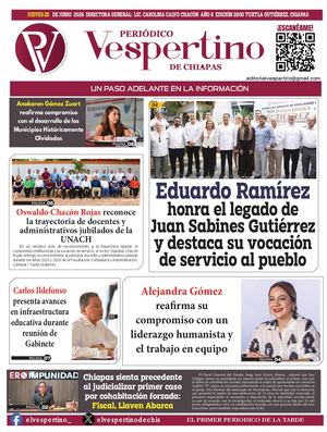 Vespertino De Chiaoas 25 Junio 2026