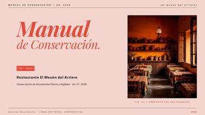 Manual De Conservación De Documentos Mesón Del Arriero