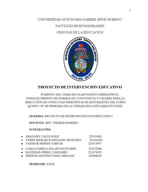 Proyecto De Intervención Melvin Jones