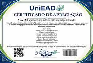 Certificados Uniead Inteligência Artificial E Comunicação Alternativa No Transtorno Do Espectro Autista