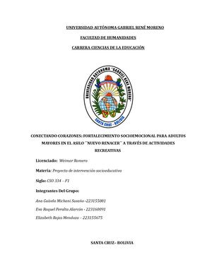 Proyecto (asilo nuevo renacer)