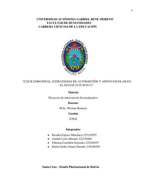INFORME/Proyecto: Clik Emocional
