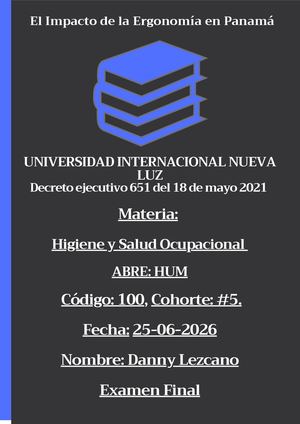 Universidad Internacional Nueva Luz Decreto Ejecutivo 651 Del 18 De Mayo 2021 Materia Planificación Y Evaluación De Proyectos Abreviatura Econo Código 365, Cohorte #5 Fecha 23 02 2026 Nombre Da