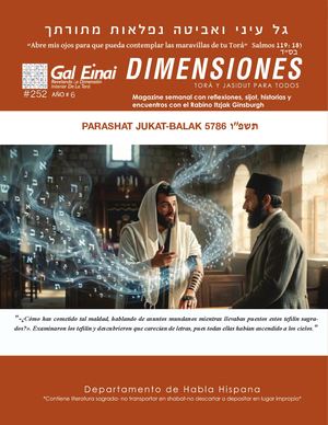 Dimensiones Parashat Jukat Balak 5786 Edición 252