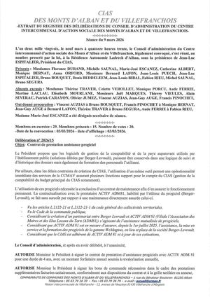 CIASdelib09032026 15 Contrat De Prestation Assistance Progiciel