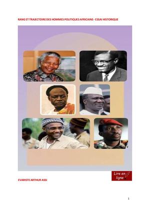 E Arthur Assi Rang Des Hommes D'etat Africains (Lire En Ligne)