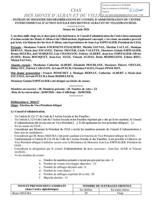 CIASdelib02062026 17 Election Vp Délégué
