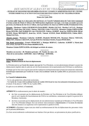 CIASdelib02062026 20 Remboursement De Frais De Déplacement