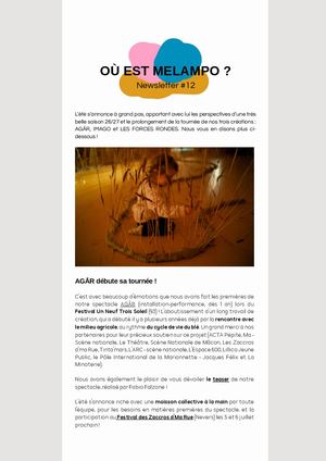 Newsletter #12 Cie Melampo