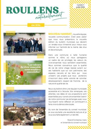 Bulletin municipal 1 - été 2026
