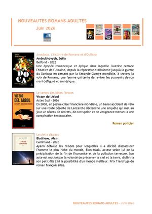 Nouveautés romans juin 2026