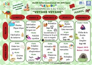 Programme D'août
