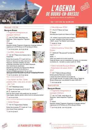 Agenda Bimensuel Bourg En Bresse Juillet Et Aout 2026