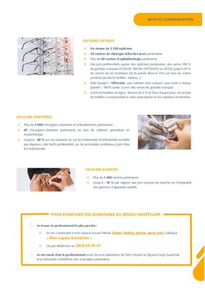 Note De Communication Réseau Santéclair