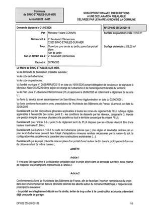 Dp 26 Q 0119 - Arrêté