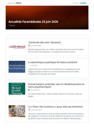 Actualités Paramédicales 25 Juin 2026