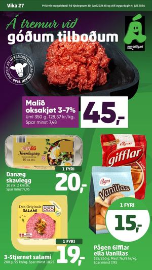 Á tilboðsblað vika 27 2027