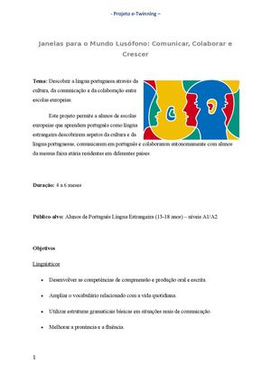 Projeto E Twinning Carla De Abreu