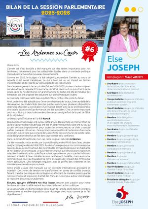 Bilan de la session parlementaire n°6