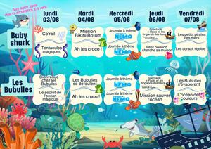 Planning multi activités 2 à 5 ans : août 2026