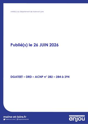 26 Juin 2026 - Arretes Acnp 282 294