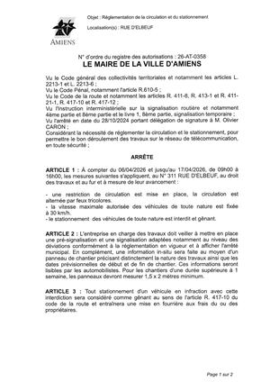 26 At 0358 Reg Circu Et Statio Rue Elboeuf Du 06 04 26 Au 17 04 26 De 9h A 16h