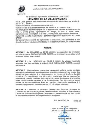 26 At 0360 Reg Circu Rue Alexandre Dumas Le 13 04 26 De 23h A 5h