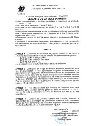 26 At 0335 Reg Statio Rue Fernel Et Rue Saint Leu Du 30 03 26 Au 29 05 26