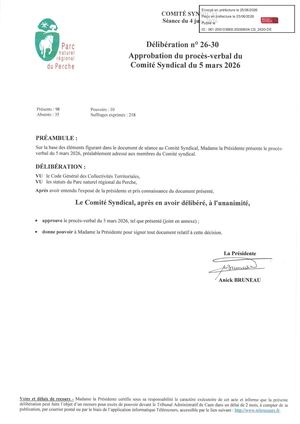 26 30 Approbation Procès Verbal Du CS Du 5 Mars 2026