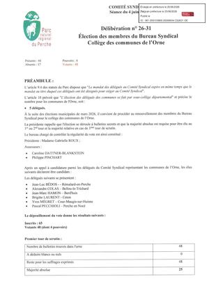 26 31 Élection Bureau Communes Orne