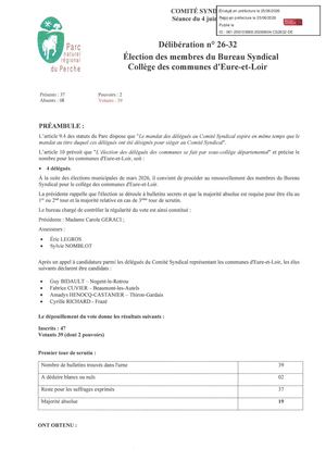 26 32 Élection Bureau Communes Eure Et Loir