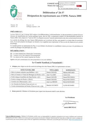 26 37 Désignation De Représentants Aux COPIL Natura 2000