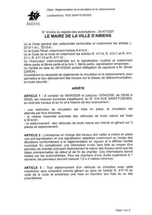 26 At 0327 Reg Circu Et Statio Rue Saint Fuscien Du 06 04 26 Au 10 04 26