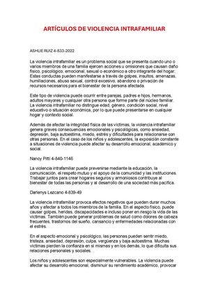 Pedagogía Violencia Intrafamiliar