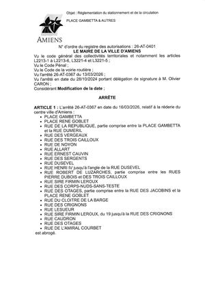 26 At 0401 Reg Circu Et Statio Place Gambetta Et Autres Le 16 03 06