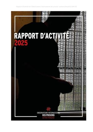 Rapport Activité 2025 Oip Sf