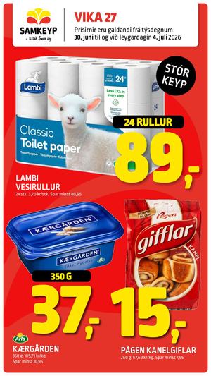 Samkeyp tilboðsblað vika 27 2026