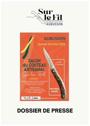 Dossier De Presse Salon Du Couteau Artisanal Sur Le Fil 2026