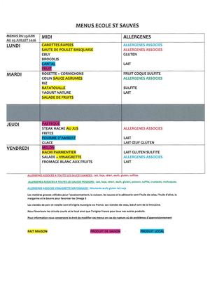 Menu S27