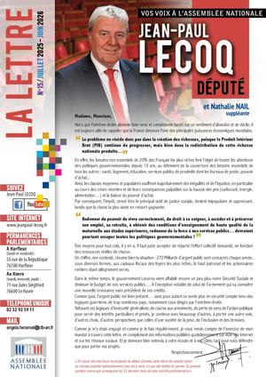 La lettre du député N°15 Juin 2026