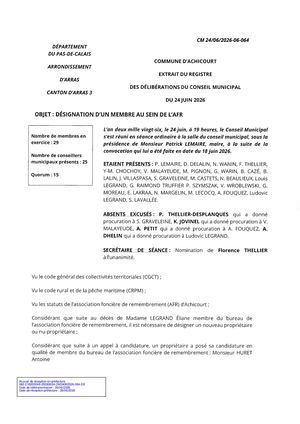 CM 24062026 06 064 - DESIGNATION D'UN MEMBRE DE L'AFR