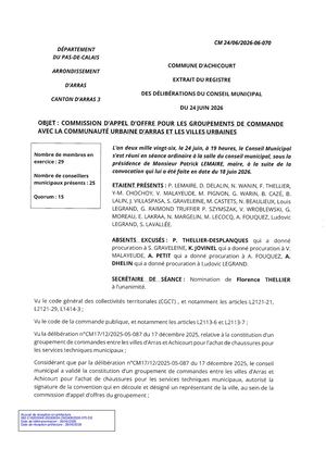 CM 24062026 06 070 - CAO GROUPEMENT - CUA ET VILLES URBAINES