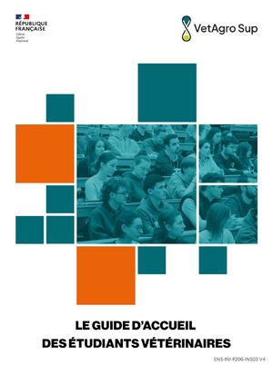 Guide d'accueil des étudiants vétérinaires 2026