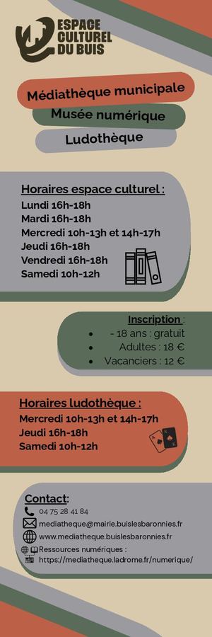 Marque page | Espace culturel de Buis