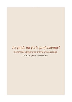 Guide geste profesionnel