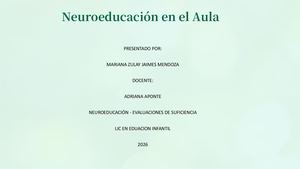 Neuroeducacion En El Aula